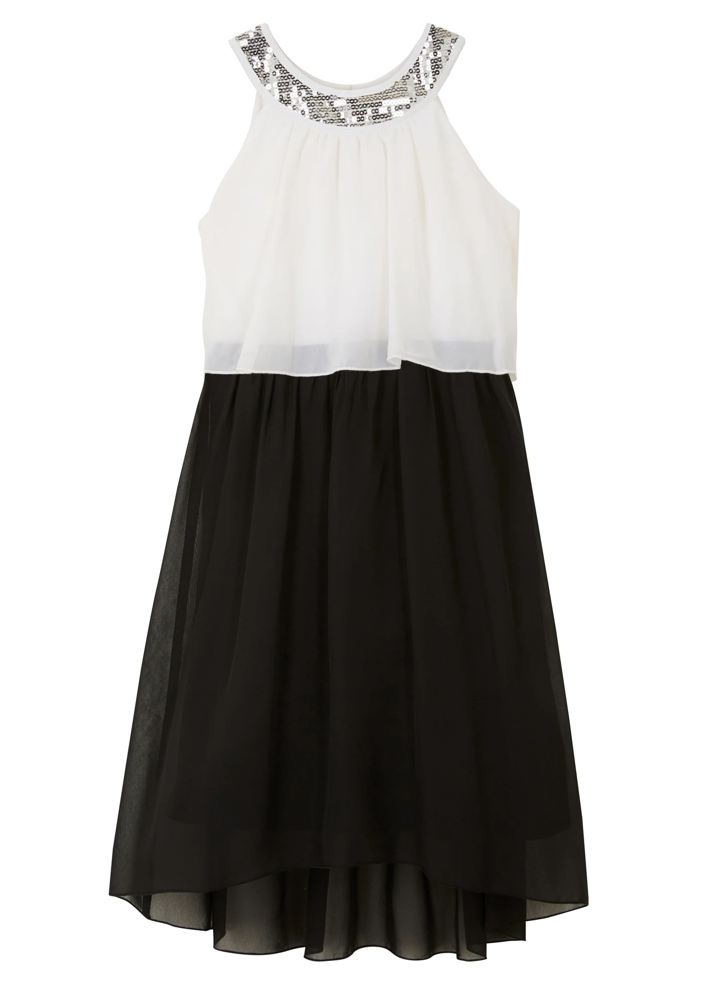 Meisjes feestelijke jurk • wit/zwart • bonprix online shop