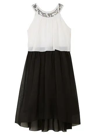 Meisjes feestelijke jurk • wit/zwart • bonprix online shop