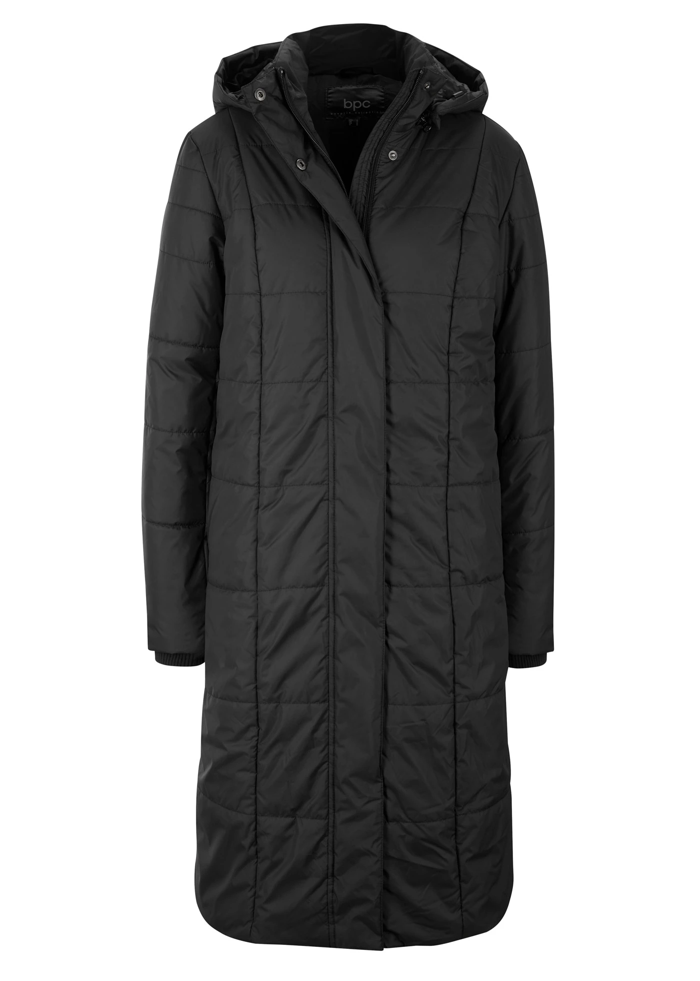 Prošívaný kabát s odnímatelnou kapucí • černá • bonprix obchod