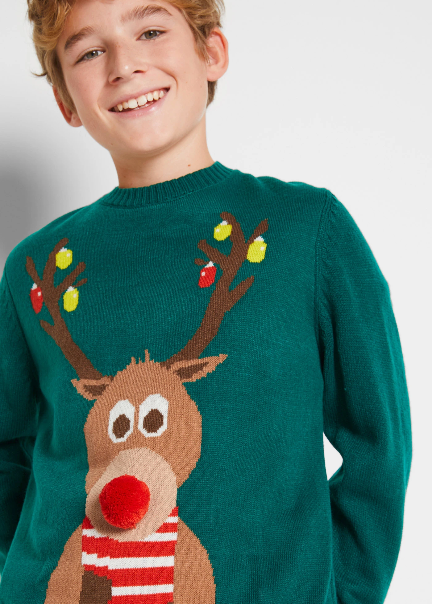 Kinderen kersttrui • diepgroen • bonprix online shop