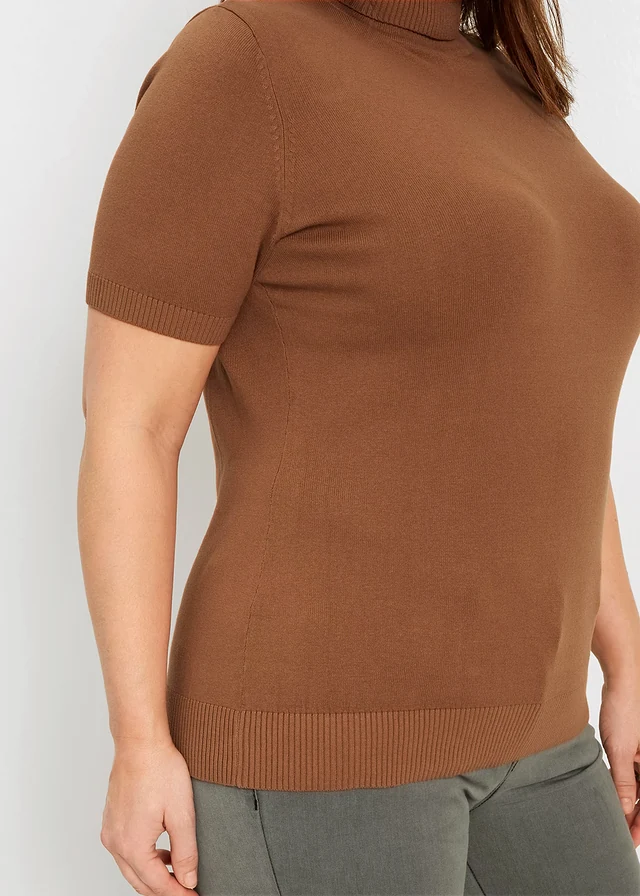 Coltrui met korte mouwen, Kleur: kastanjebruin