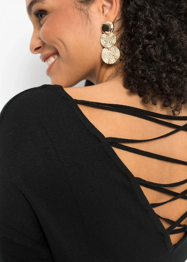 Pull en fine maille de viscose mélangée • noir • product-page.page-title-suffix