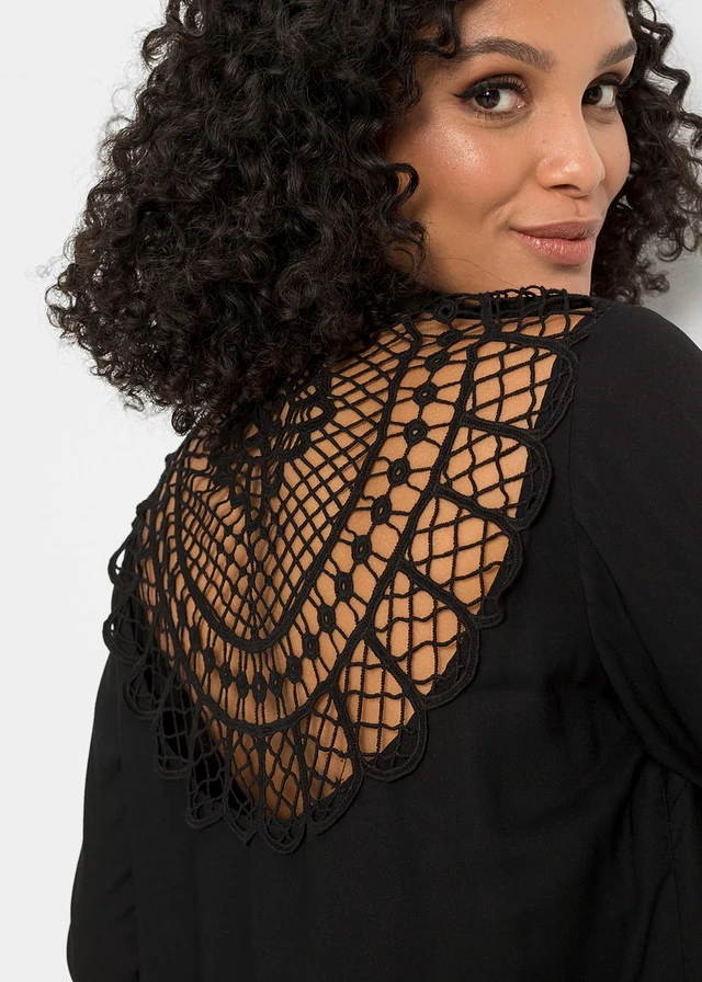 Blouse van een katoen-viscose mix • zwart • product-page.page-title-suffix