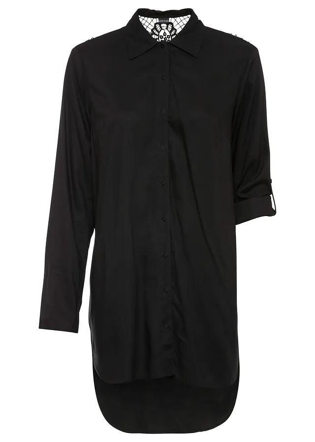 Blouse van een katoen-viscose mix • zwart • bonprix online shop