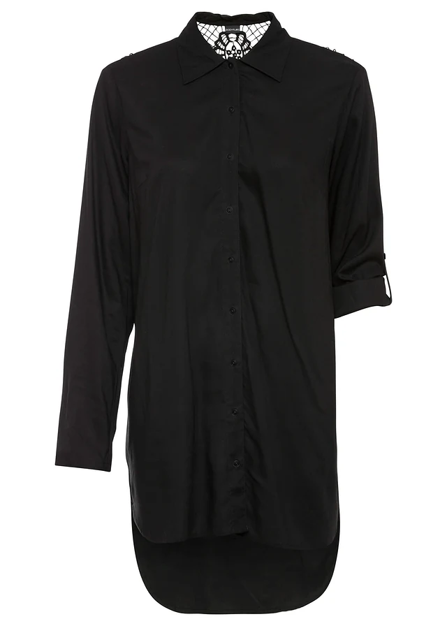 Blouse van katoen-viscose mix