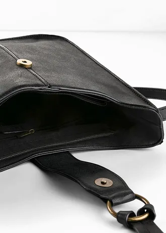 Kabelka crossbody s dekoratívnymi prackami • čierna • obchod bonprix