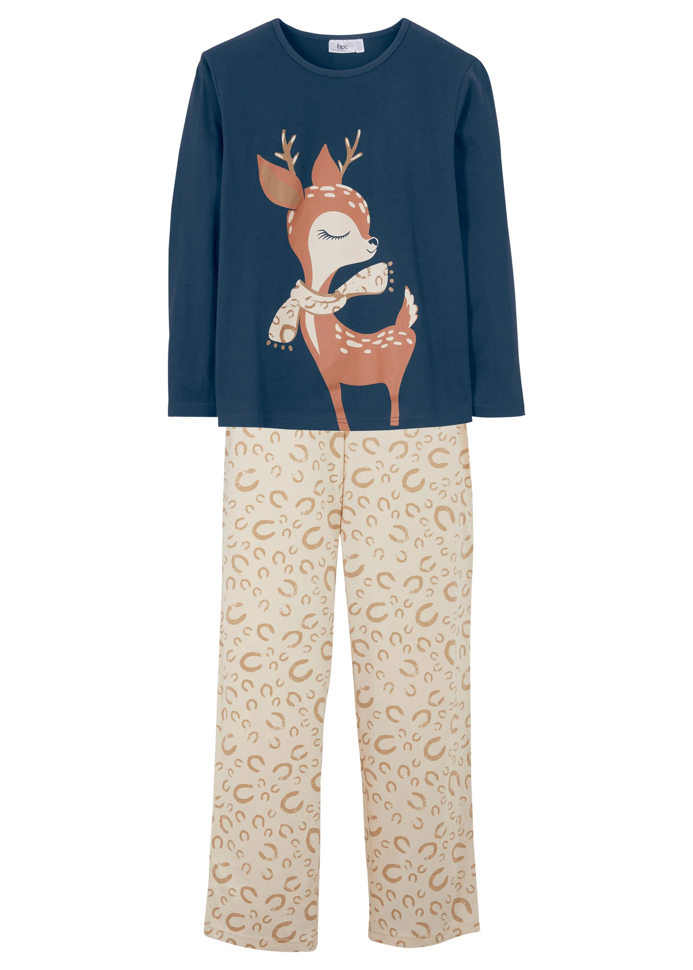 Pyjama 100% coton (ens. 2 pces) • bleu foncé • Boutique bonprix