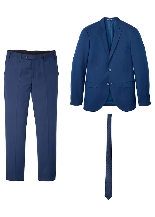 Costum cu cravată (set/3 buc.), Slim Fit