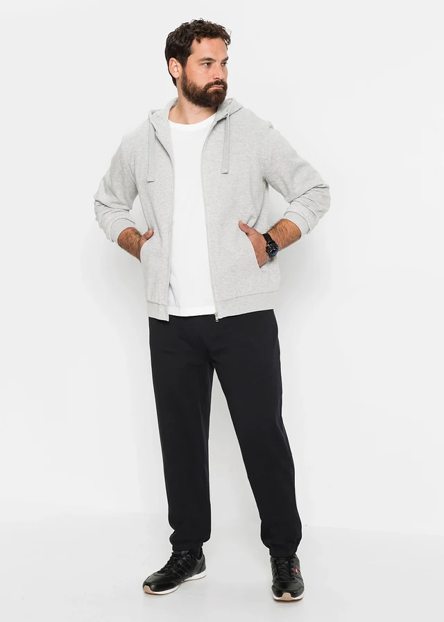 Joggingbroek (set van 2), Kleur: zwart+antraciet gemêleerd