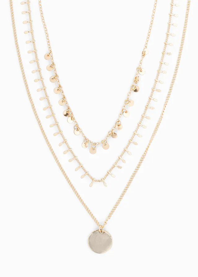 Víceřadý náhrdelník • zlaté tóny • bonprix obchod