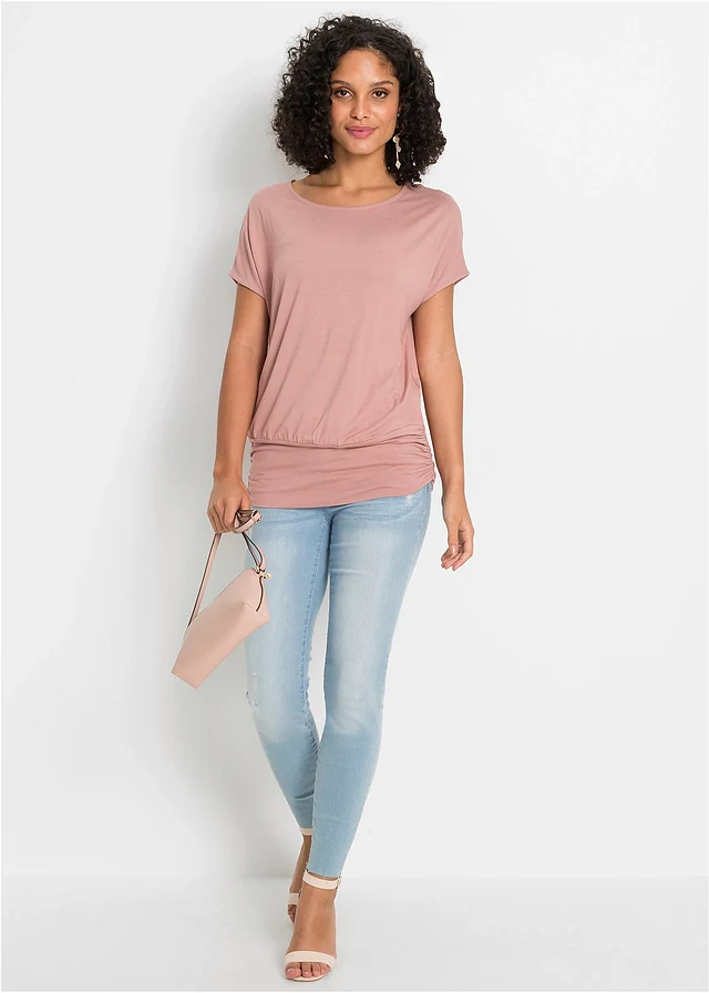T-shirt doux en viscose extensible • bois de rose • product-page.page-title-suffix