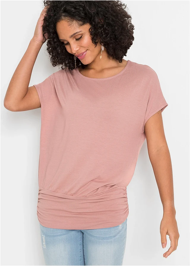 T-shirt doux en viscose extensible • bois de rose • product-page.page-title-suffix