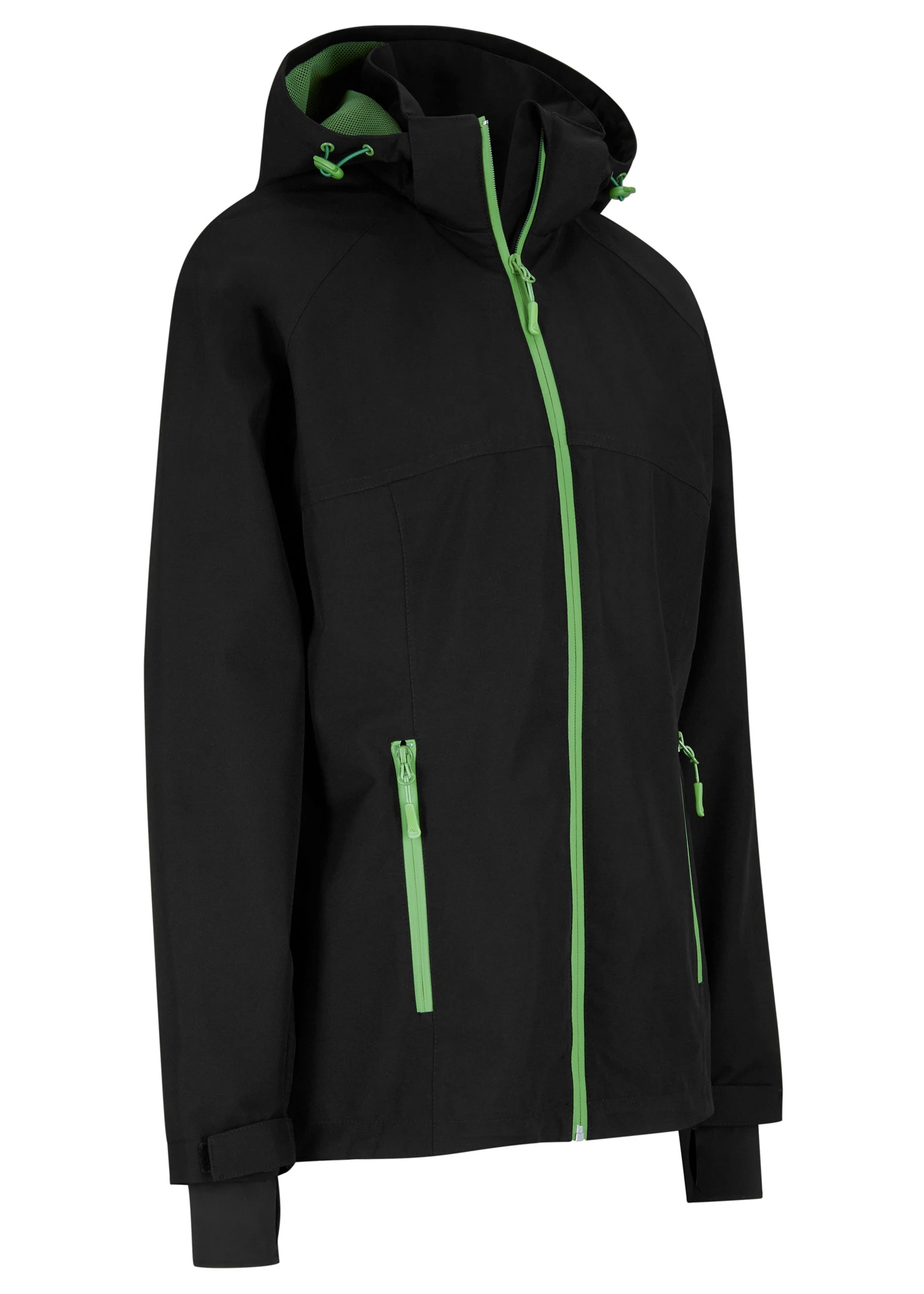 Waterdichte outdoor jas met reflecterende details • zwart • bonprix online shop