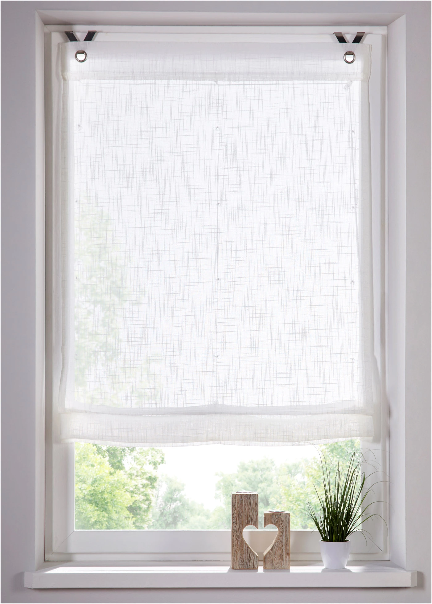 Zavazovací roleta ve lněném vzhledu • bílá • bonprix obchod