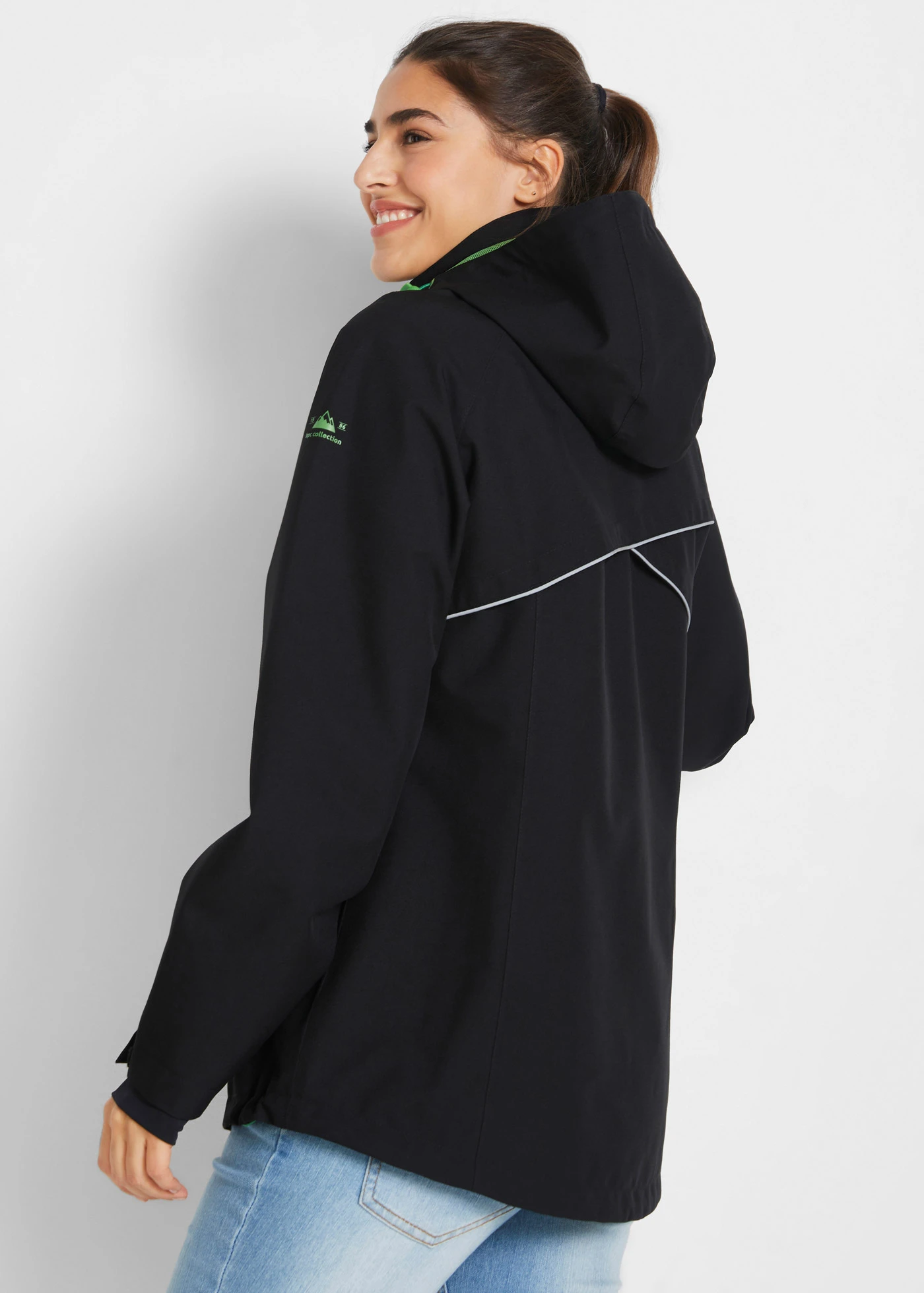 Veste imperméable à détails réfléchissants • noir • Boutique bonprix