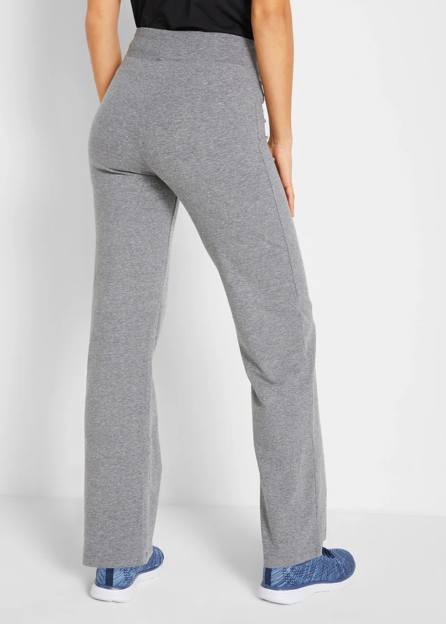 Katoenen sportbroek, bootcut (set van 2) • grijs gemêleerd+zwart • product-page.page-title-suffix