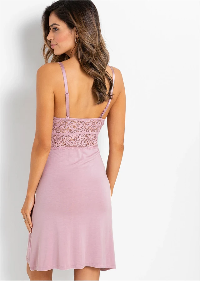 Nuisette en viscose douce, Couleur: rose fumé