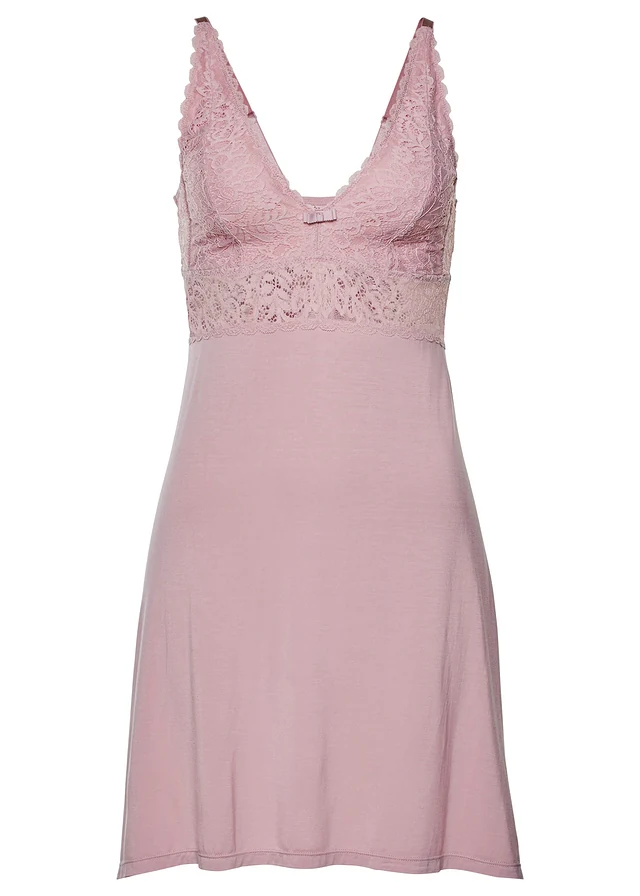 Nuisette en viscose douce, Couleur: rose fumé