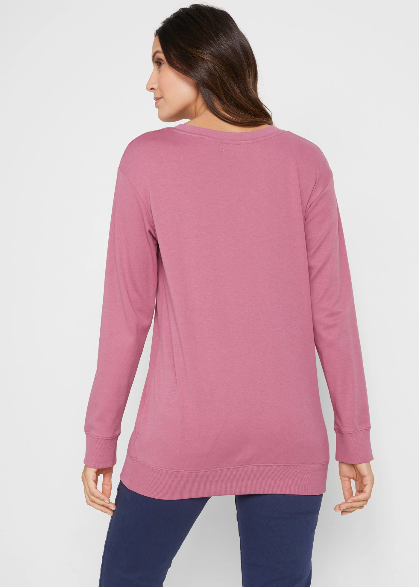 Katoenen longsleeve met print • bessensorbet-wolwit met print • bonprix online shop