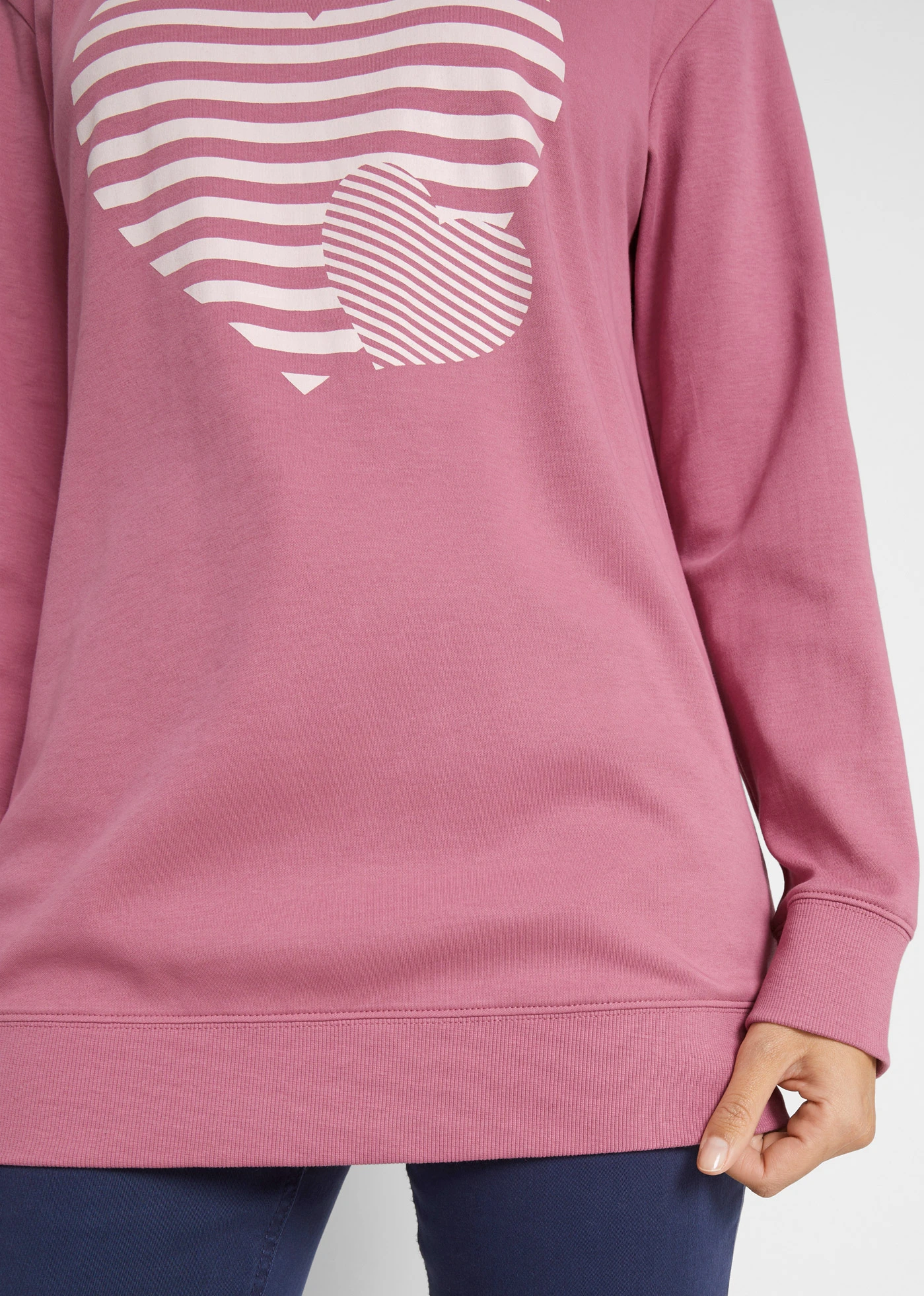 Katoenen longsleeve met print • bessensorbet-wolwit met print • bonprix online shop