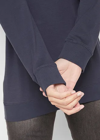 Katoenen longsleeve met print • nachtblauw-wit met print • bonprix online shop