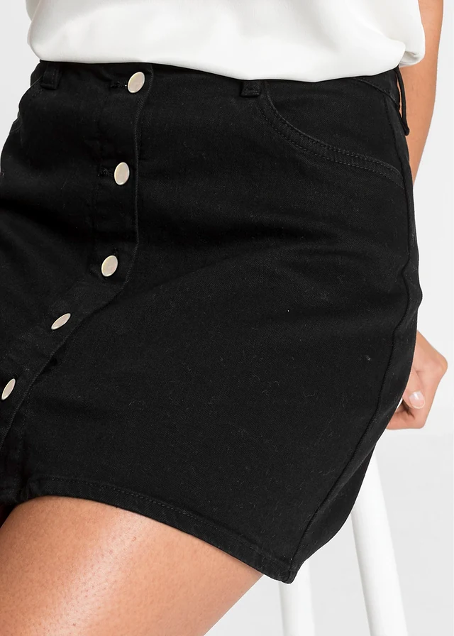 Stretch spijkerrok • zwart denim • product-page.page-title-suffix