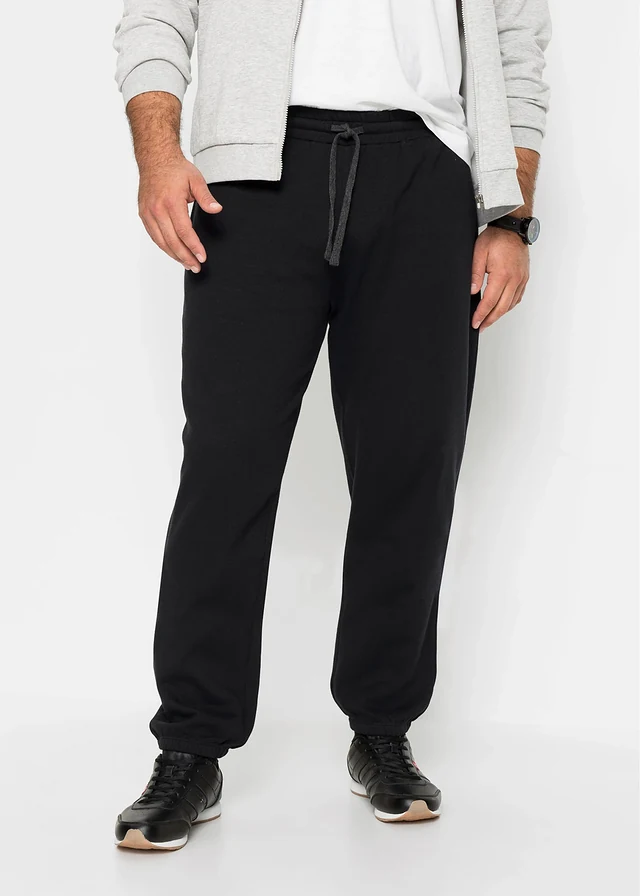 Pantaloni casual (2perechi), culoare: negru/antracit melanj
