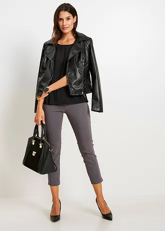 7/8 broek van bengaline • leisteengrijs • bonprix online shop