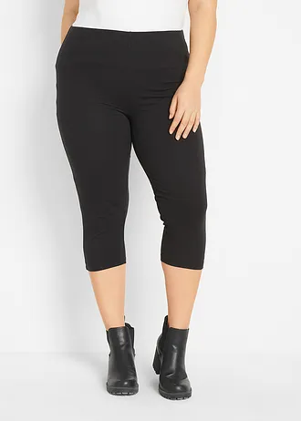 Stretch capri legging (set van 2), Kleur: zwart