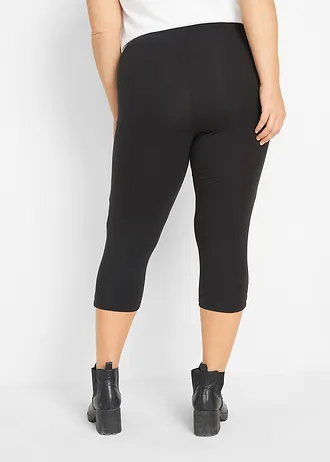 Sztreccs capri-legging (2 db-os csomag), szín: fekete
