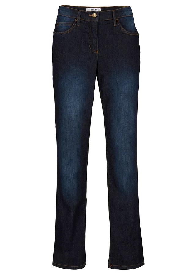 Straight jeans mid waist, stretch