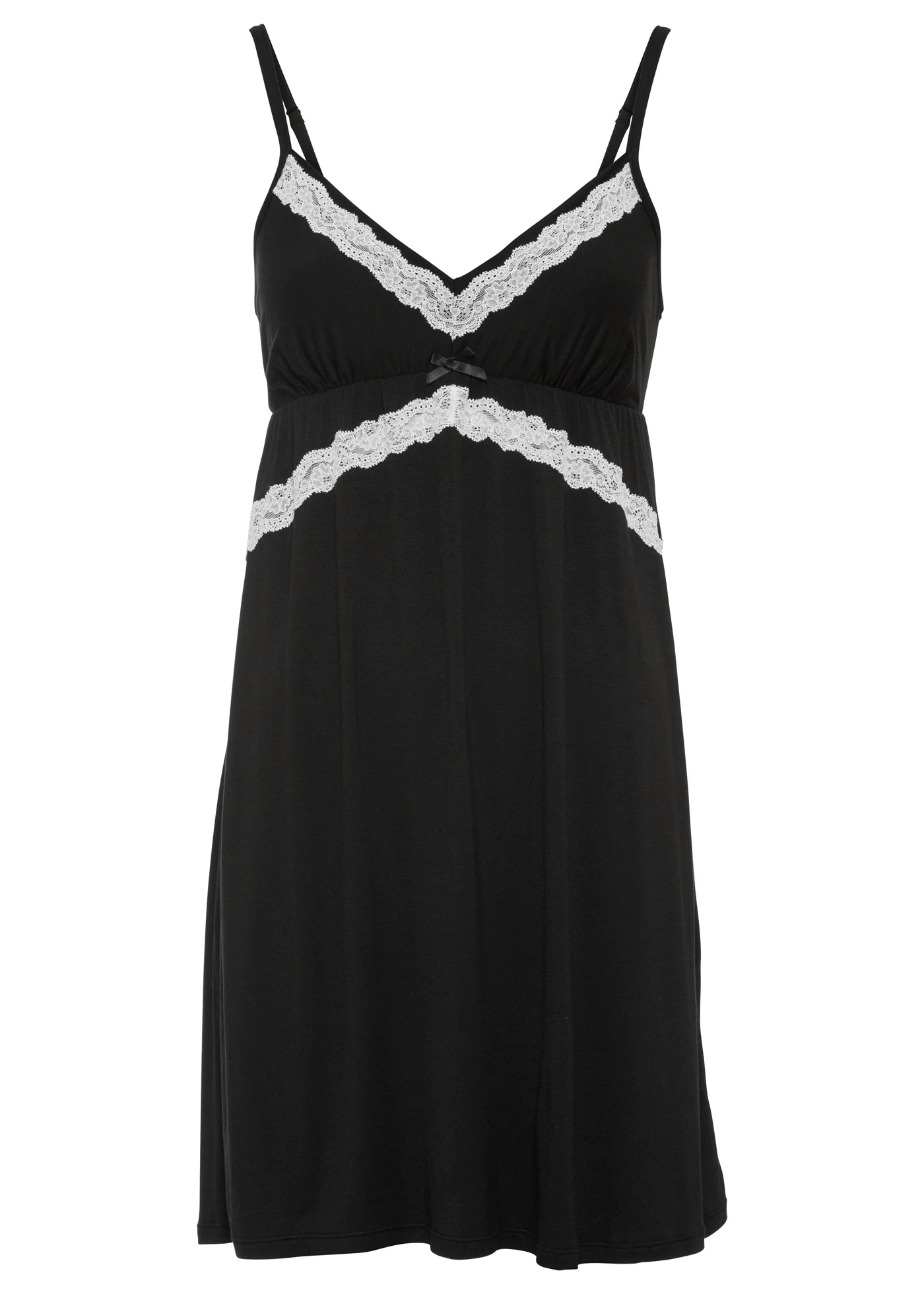 Slipdress • zwart-ecru • bonprix online shop