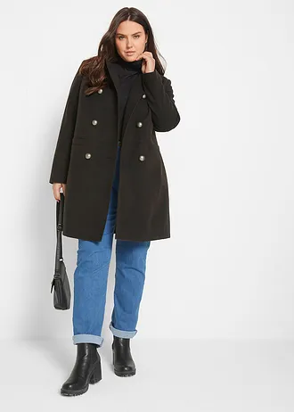 Straight jeans mid waist, stretch, Kleur: blauw denim