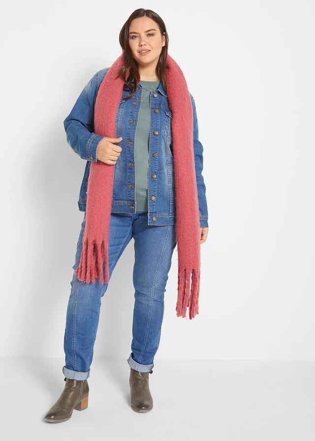 Veste en jean extensible, basique, Couleur: bleu