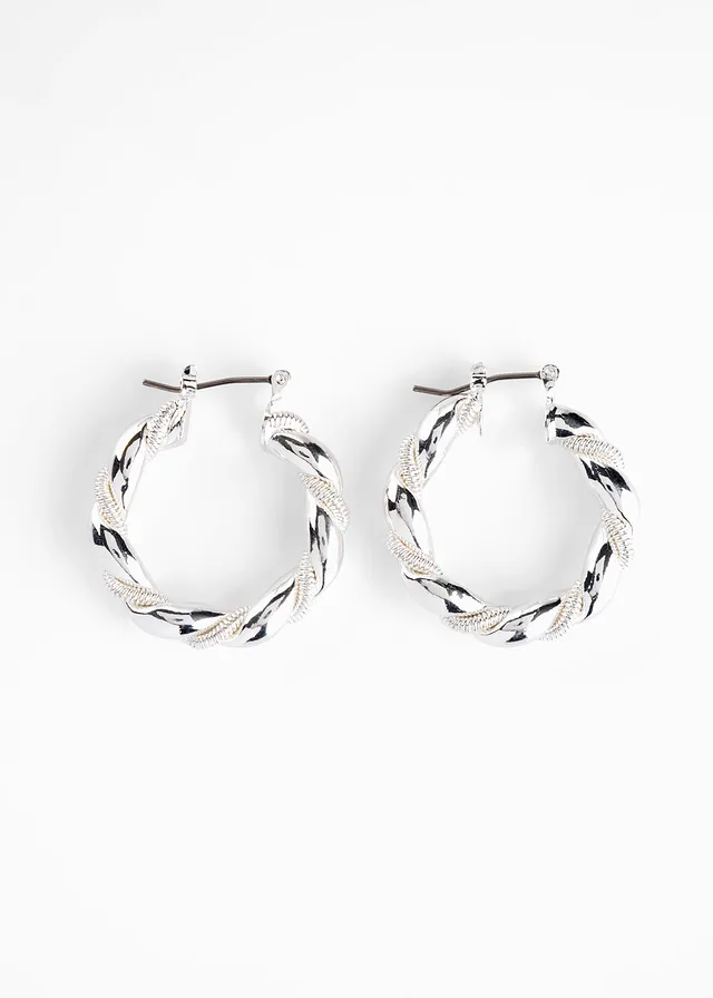 Creolen met gedraaide structuur • zilverkleur • bonprix online shop