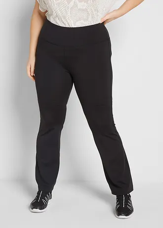 Corrigerende sportlegging, loopt wijd uit, sneldrogend • zwart plus size • bonprix online shop