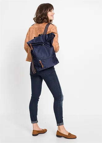 Sac à dos à détails contrastants • bleu foncé • Boutique bonprix