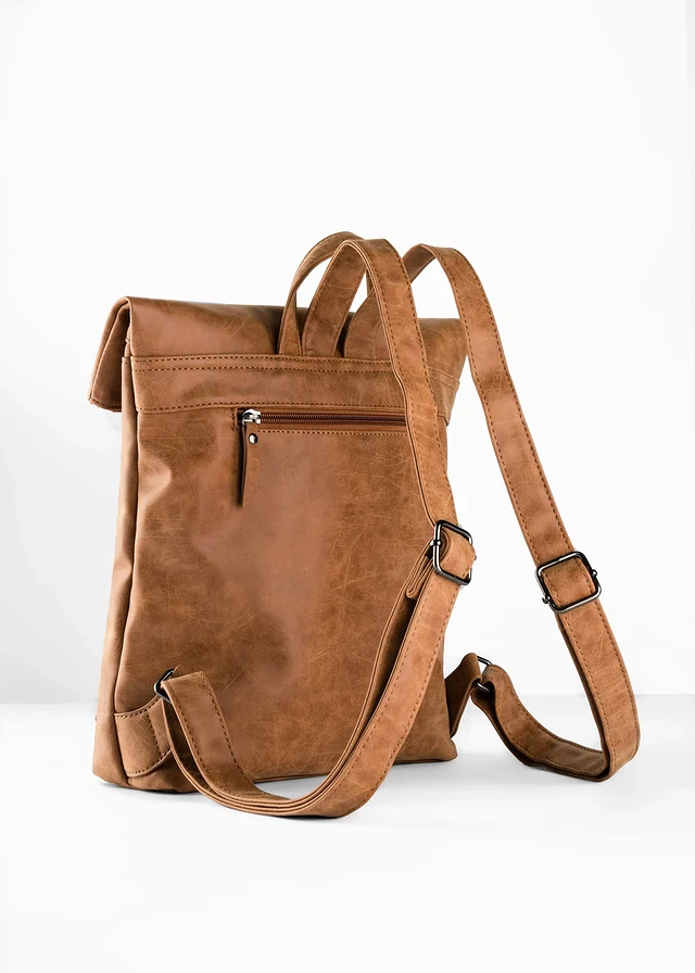 Sac à dos avec poche extérieure et boucle • cognac • product-page.page-title-suffix