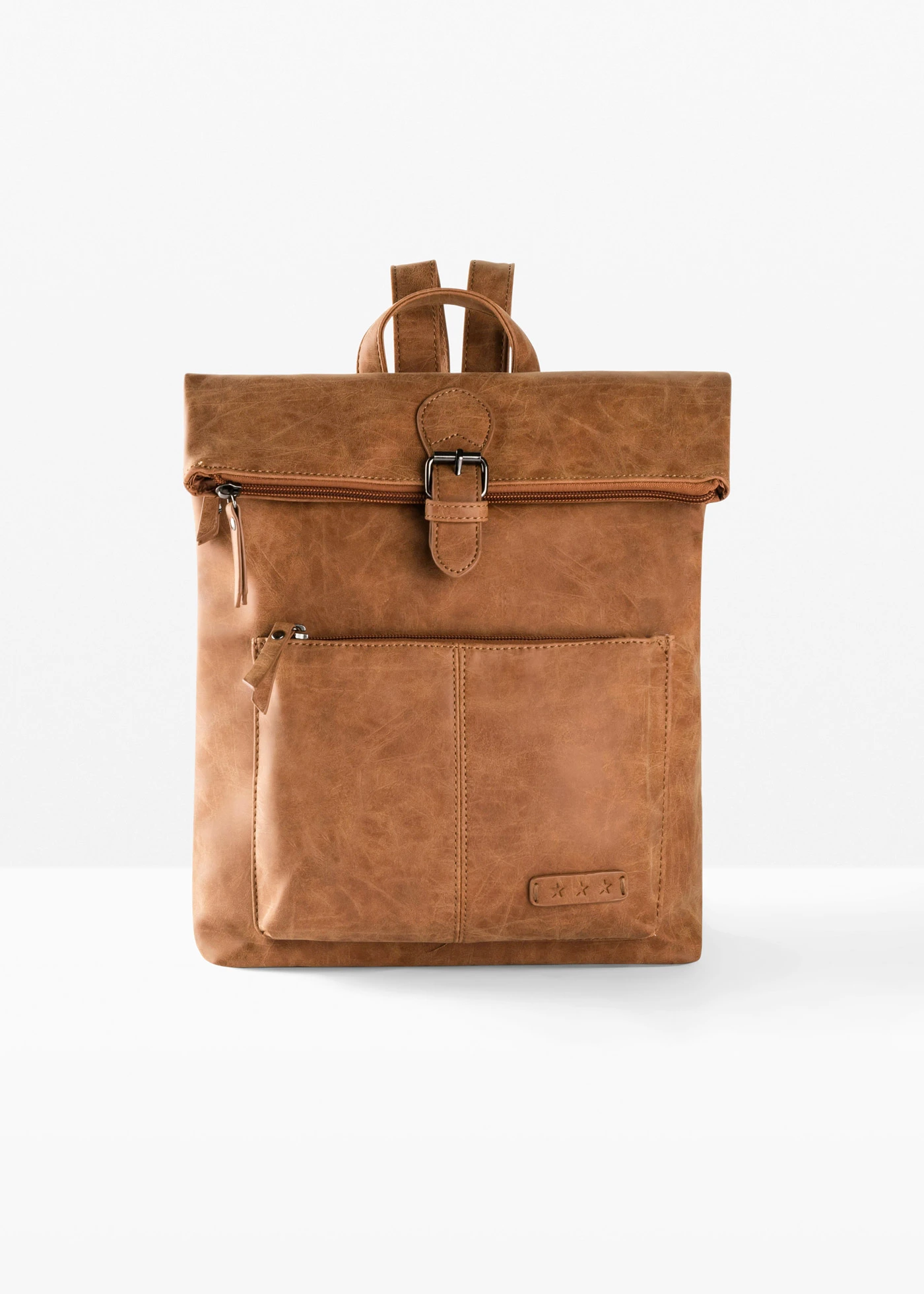 Rucsac cu buzunar exterior și cataramă • maro-coniac • magazin bonprix