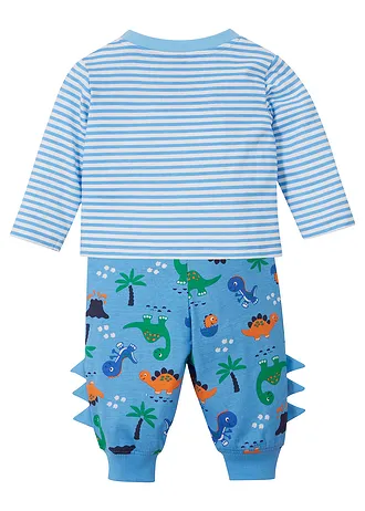 Baby longsleeve en sweatpants (2-dlg. set) van biologisch katoen • babyblauw • bonprix online shop