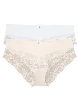 Lot de 2 culottes avec dentelle