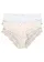 Figi panty z delikatną koronką (2 pary), kolor: biały+szampański