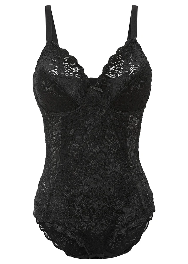 Body en dentelle élégante, Couleur: noir