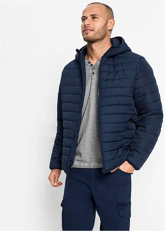 Gewatteerde jas van gerecycled polyester • donkerblauw • bonprix online shop