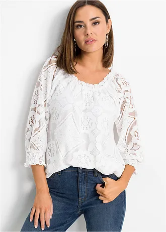 Blouse à manches ballon • ecru • Boutique bonprix