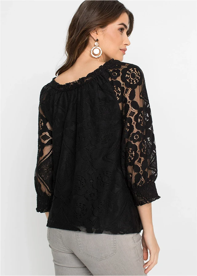 Blouse à manches ballon • noir • product-page.page-title-suffix