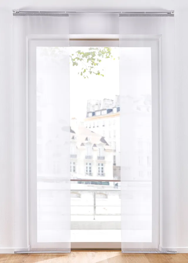 Perdea-panou uni din voal subțire (1buc.)