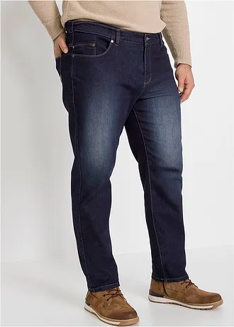Multi strečové džíny Regular Fit, Straight, s pohodlným pasem, barva: tmavě modrý denim