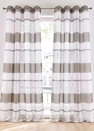 Transparant gordijn met gerecycled polyester (1 stuk)