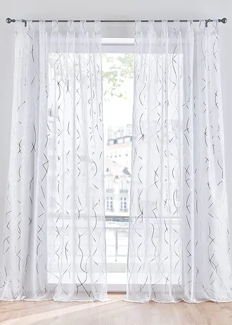 Gordijn met glanzende print met gerecycled polyester (1 stuk)